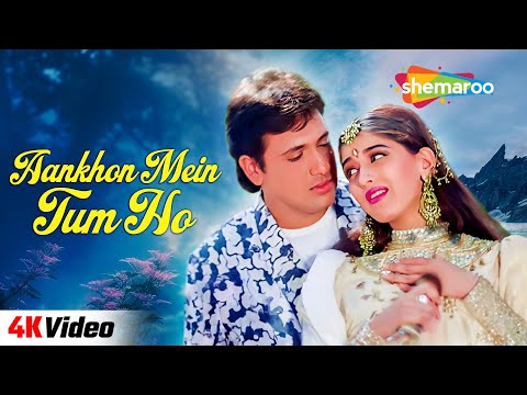Aankhon Mein Tum Ho - 4K Video | Aag | Govinda, Sonali Bendre | Kumar Sanu | 90s Romantic Songs @filmigaane