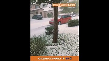 Hail creating wintery scenes in the west Valley  #arizona #azfamily