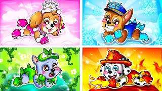 Paw Patrol Cute Elemental Babies: Earth, Water, Air, and Fire! 🔥🍃 - Ultimate Rescue - Rainbow 3