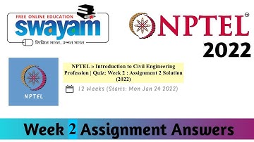 NPTEL » Introduction to Civil Engineering Profession | Quiz: Week 2 : Assignment 2 Solution (2022)