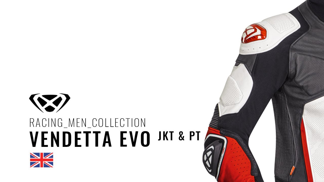 Tuta moto Ixon Vendetta Evo Black Red White Al Miglior Prezzo