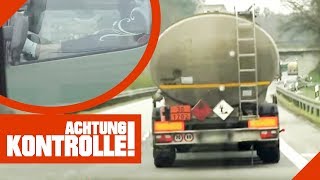 Wahnsinn! Füße hoch am Steuer bei GefahrgutTransport! Wie hoch ist die Strafe?  | Achtung Kontrolle