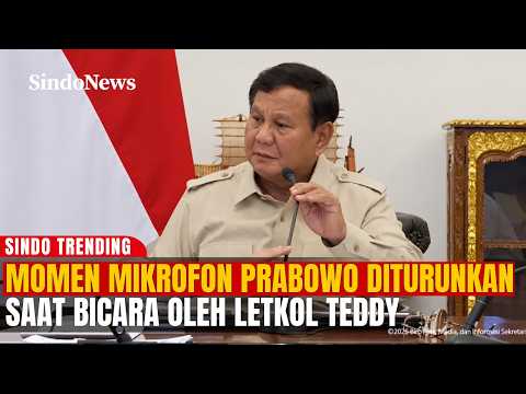 THE MOMENT Prabowo's Microphone Was Lowered by Lt. Col. Teddy, WHAT HAPPENED? | Sindo Trending