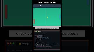 PING PONG GAME using HTML CSS #coding #programming