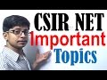 CSIR NET life science most important topics | CSIR NET exam preparation