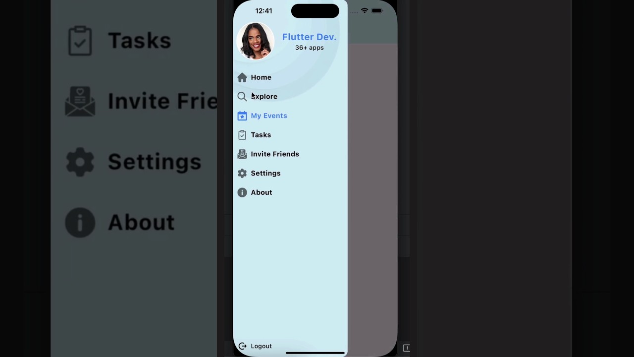 Flutter Tutorial: Navigation with Custom Flutter Drawer UI. #FlutterDrawer#FlutterTutorial