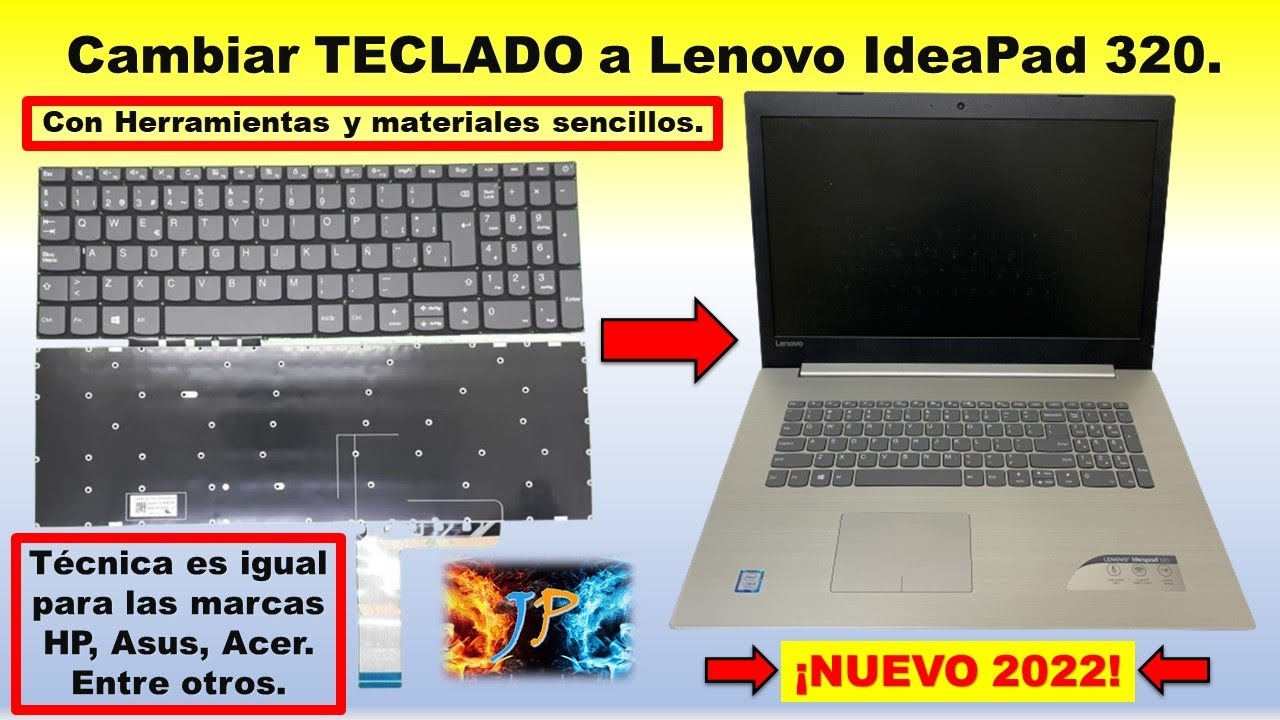 Como Cambiar Teclado Laptop Lenovo IdeaPad 320 💻 Técnica Sirve para HP