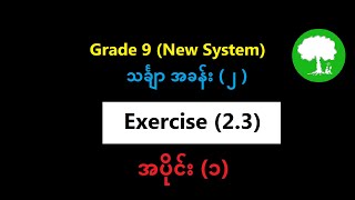 Grade 9 Mathematics 1 Chapter 2  Exercise (2.3)  Part (1) | Yinn Academy