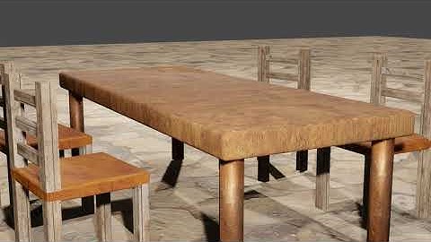 Blender 3D Table and Chairs