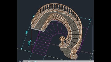 VẼ CẦU THANG XOẮN 3D AUTOCAD - DRAWINGS FOR TWISTED 3D AUTOCAD - DESSINS POUR CAO 3D TORSADÉ