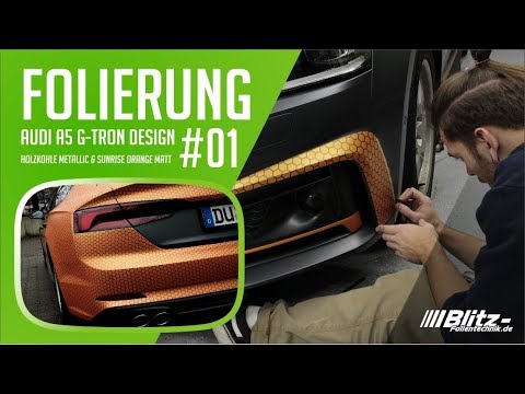 Autofolierung Audi A5 Blitz Folientechnik Herne NRW CarWrap 