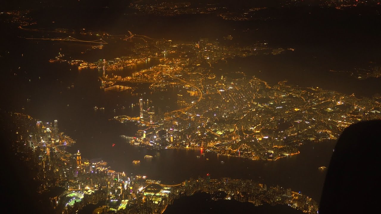 4k 3000m上空から望む香港と深圳の夜景 Hong Kong And Shenzhen 4k Night Aerial View Youtube