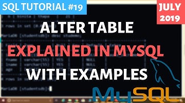 MySQL #19: Alter Table in MySQL in Hindi | Add Drop Modify Columns in MySQL