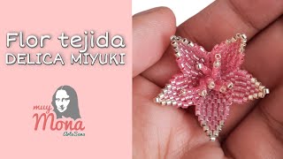 Tutorial - Flor tejida delica miyuki 🌺 (2da parte) #miyuki #bead