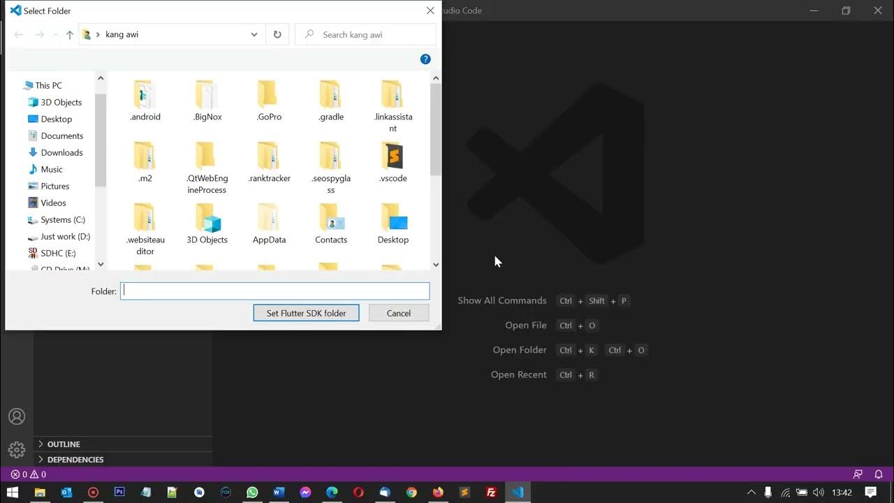 Could not find a Flutter SDK. Please ensure flutter is installed and in ...