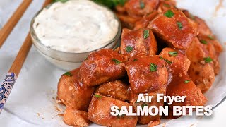 10 minutes AIR FRYER SALMON BITES I juicy, tasty and healthy