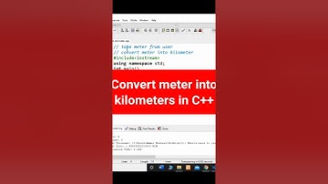 #22 Convert meter into kilometer in C++| C++ Tutorials | C++ Programming #shorts #ytshorts