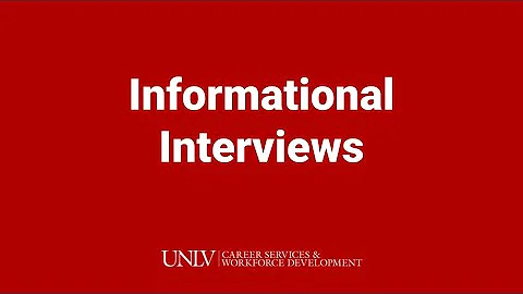 How to Conduct an Informational Interview | UNLV Career Services and Workforce Development