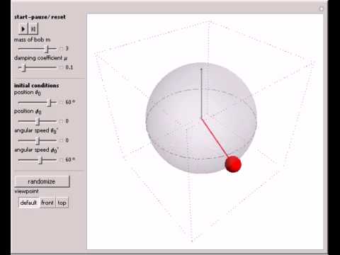 Damped Spherical Pendulum - YouTube