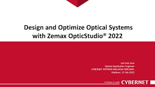 Design and Optimize Optical Systems with Zemax OpticStudio