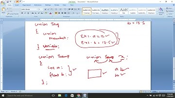 UNIONS IN C IN TELUGU