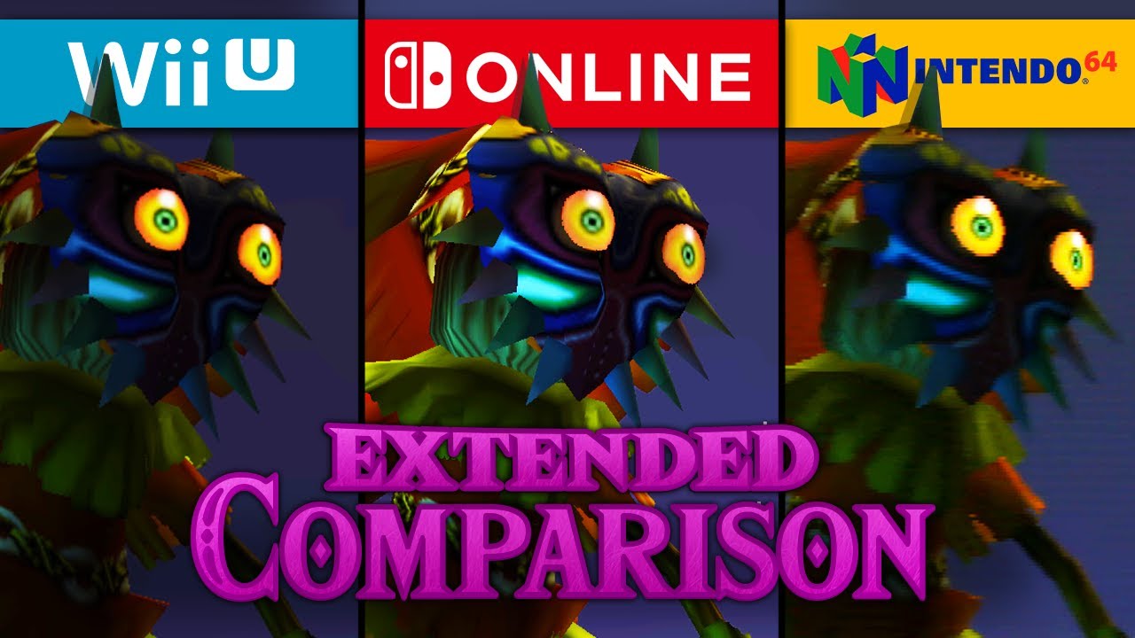 The Legend Zelda: Majora's Mask Extended Graphics Comparison (Switch vs Wii U & N64) -