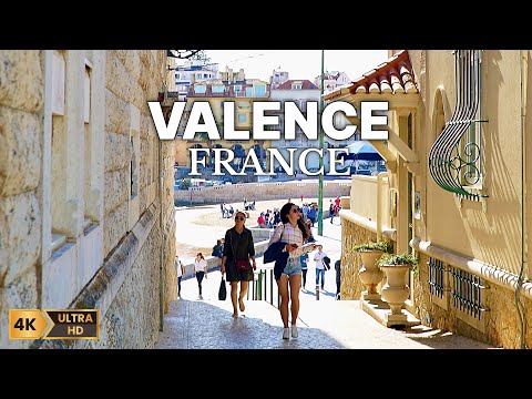 Valence, France, 4K, Walking Tour, Beautiful City in France