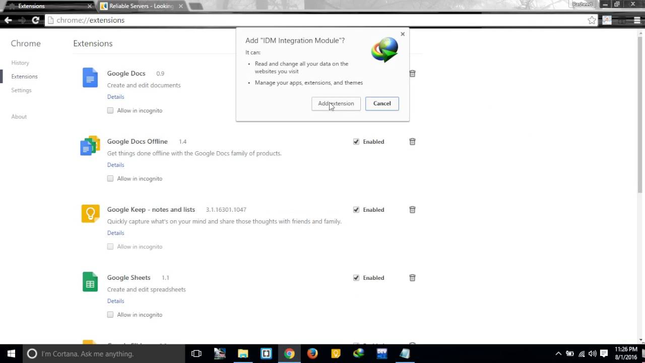 How to manually Add IDM Extension to Google Chrome on Windows 7,8,10 2016 - YouTube