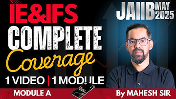 JAIIB IE&IFS Marathon 2025 : IE&IFS Module A: Indian Economic Architecture | IE&IFS Marathon Classes