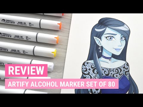 Artify Artist Alcohol Based Art Marker Set/ 40 Colors Dual Tipped