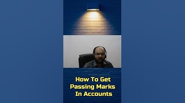 How to Get Passing Marks in Accounts #shorts