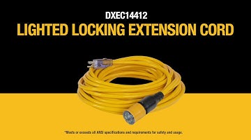 Dewalt DXEC14412 Lighted Locking Extension Cord by Century Wire