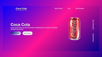 How to Create a Coca - Cola Website Design using HTML and CSS | U We Coding