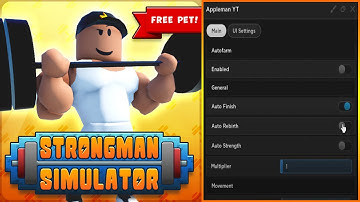 *NEW* Strongman Simulator Script (PASTEBIN 2023) (AUTO FARM ALL, STRENGHT MULTI, SPEED, REBIRTH)