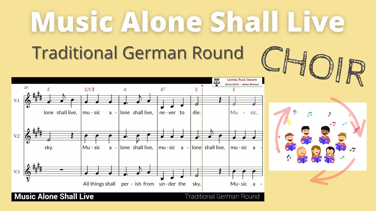 Music Alone Shall Live, a Beautiful Round for Your Singers. Five Keys