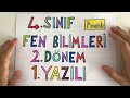 4. Sınıf Fen Bilimleri 2. Dönem 1. Yazılı (puanlı)