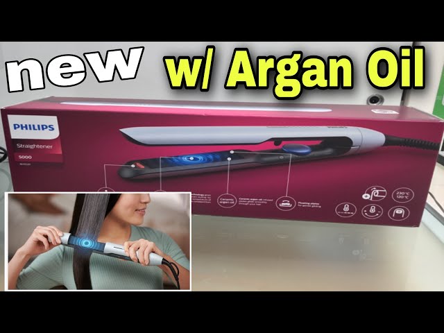 Philips Hair Straightener BHS520/03 w/ Argan Oil Infused and ThermoShield  Technology - YouTube