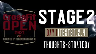 Stage 2 CrossFit Open Thoughts & Strategy. Day 1 - Tests 1, 2, 4