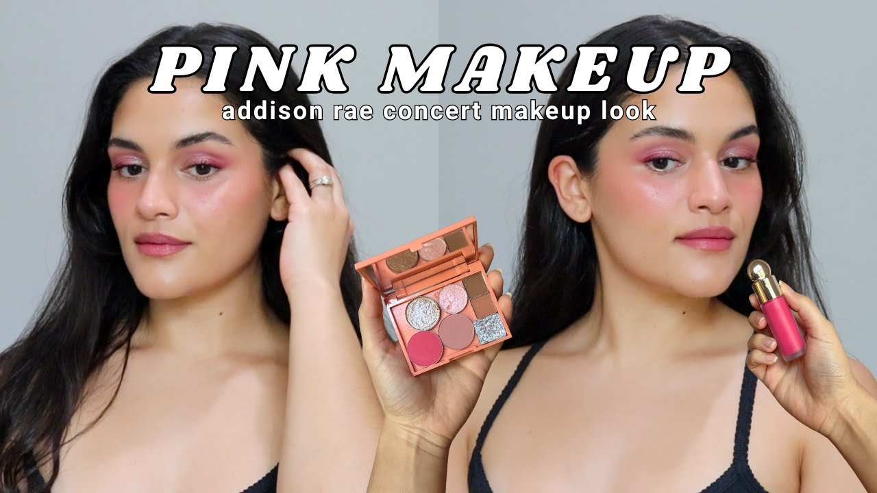 Addison Rae Concert Youtube practicing my makeup for the addison rae concert🩷 | PINK MAKEUP ...