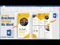 How To Make Tri-Fold Brochure Design in Ms Word Hindi Tutorial