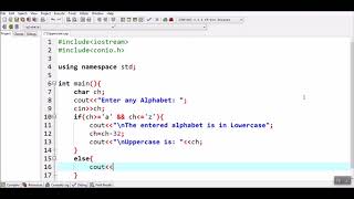 How to convert a lowercase alphabet to uppercase or vice-versa