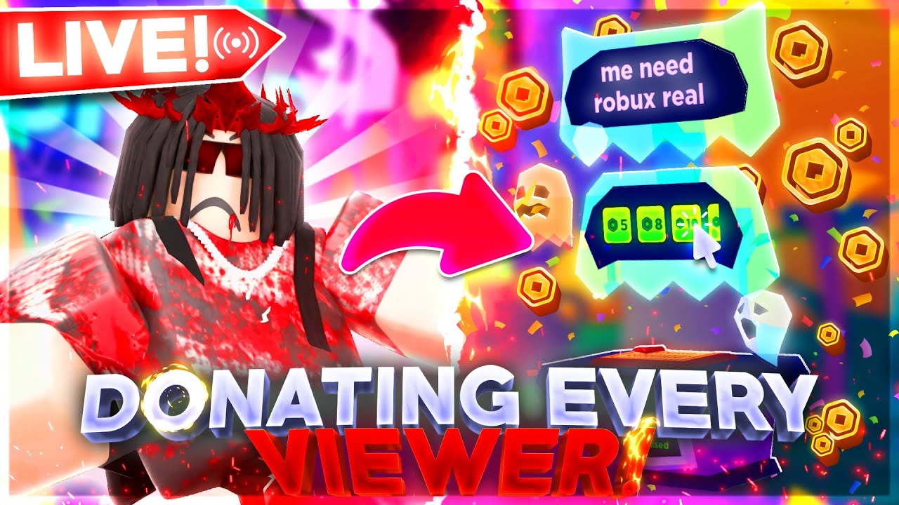 🔴 Giving 10,000 Robux to Every Viewer LIVE! (Roblox Robux Live