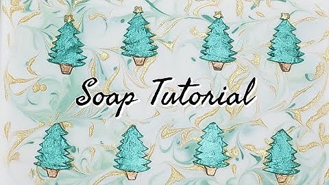 Christmas Tree Cold Process Soap Tutorial 🎄🎄🎄 Simple And Easy Soap Design