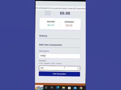 Expense tracker app using html css and javascript #shorts #programming ...
