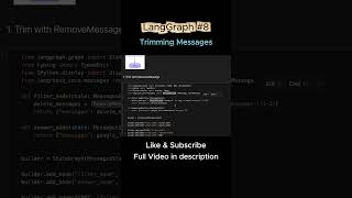 LangGraph - Remove Message for trimming #langgraph #coding #langchain #tamil #ai