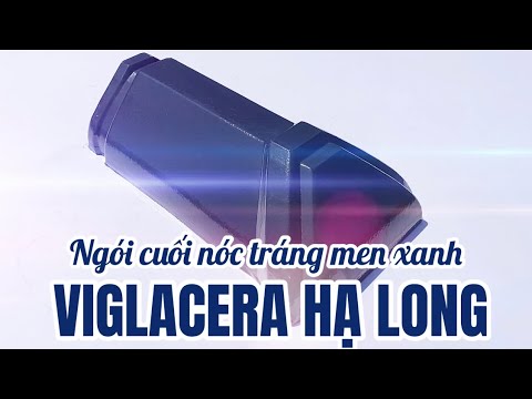 Ngói Cuối Nóc Tráng Men Xanh Tím Than Viglacera Hạ Long | Ngói Lợp Tráng Men Viglacera Hạ Long