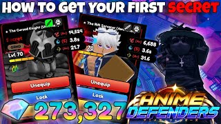 FASTEST WAY TO GET YOUR FIRST SECRET IN ROBLOX ANIME DEFENDERS!!