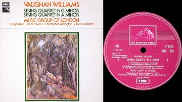 Vaughan Williams - String Quartet in G minor (Music Gp of London) (vinyl: Miyajima, CTC Classic 301)