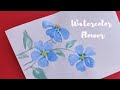 How to paint water color flowers 🌸 /  Easy to make flower card