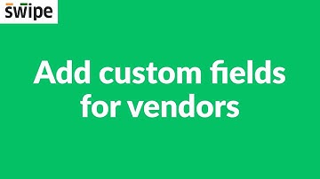 Add custom field for vendors | Swipe #gst #vendor #billing